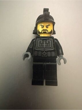 Lego Ninjago Karlof Black Minifigure with Yellow Face